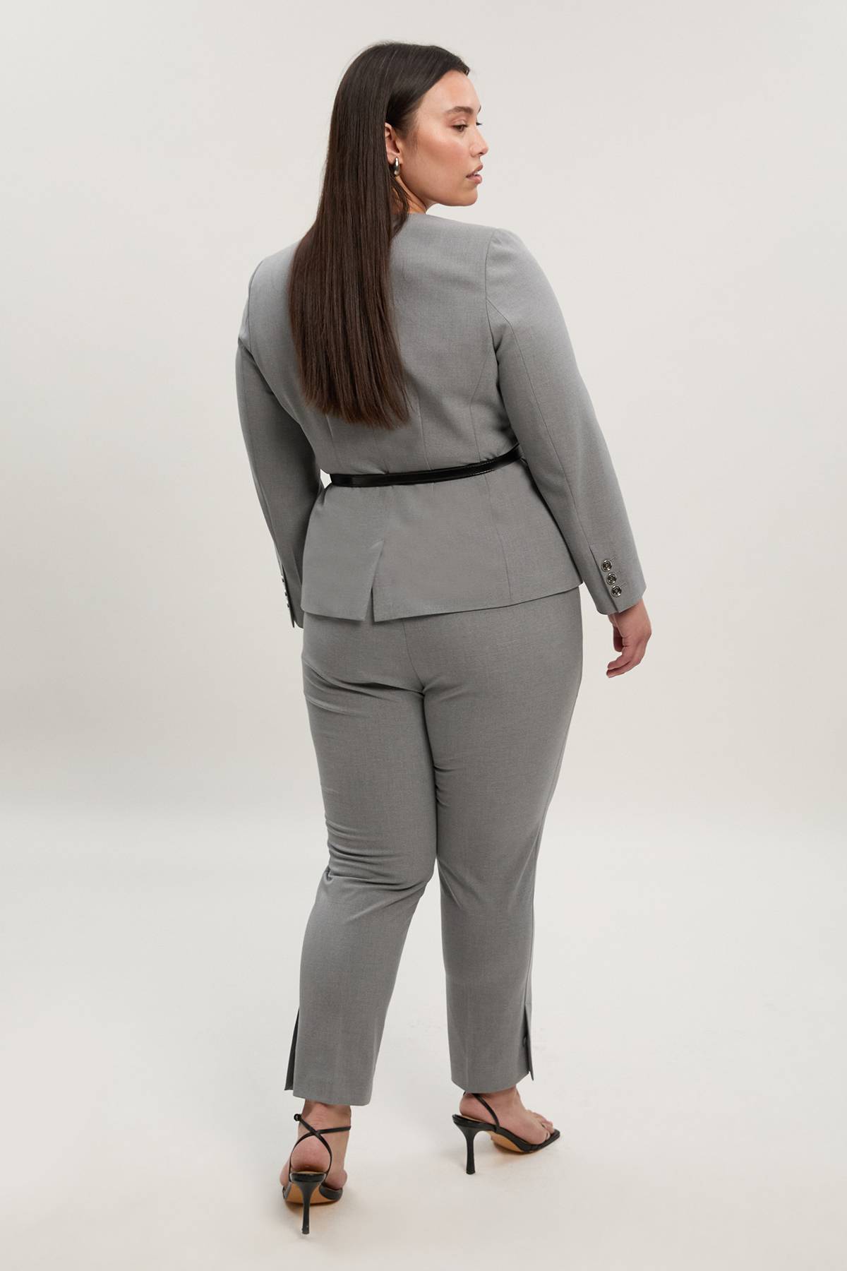 KarenMillen Pantalon Grande Taille Ajusté Chiné Coupe Slim