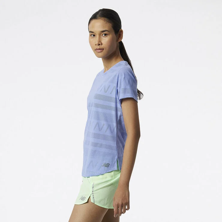 New Balance Q Speed Jacquard T Shirt Blå