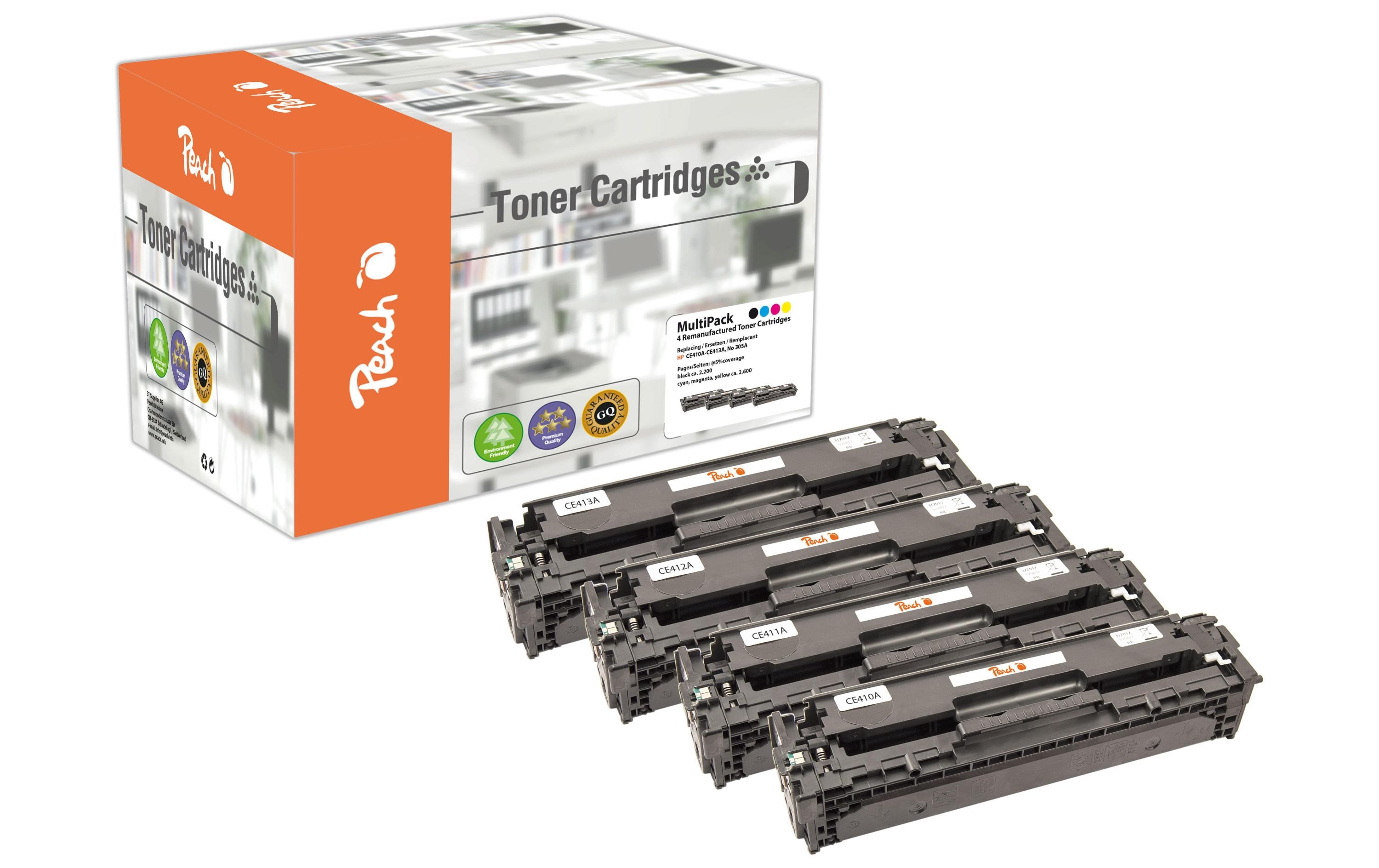Tonerset HP Nr. 305A (CE41A) BK, C, M, Y<br>Toner, black