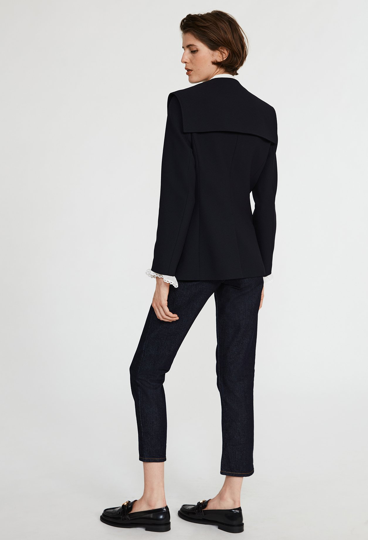 Veste &agrave; col marin