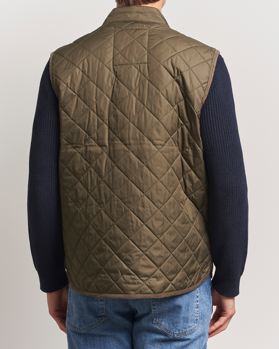 Morris Trenton Quilted Vest Olive