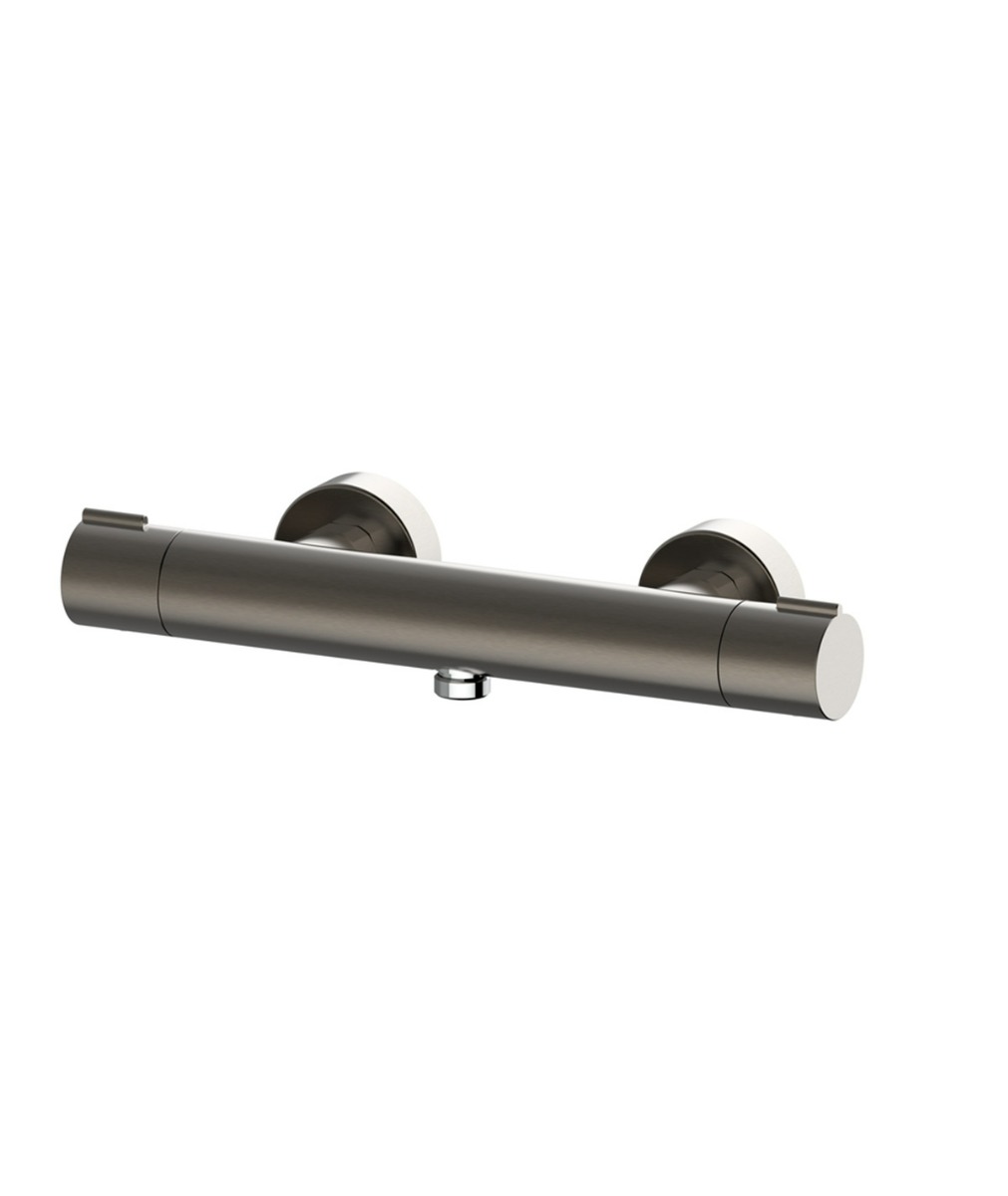 Plieger Monza douche thermostaatkraan geborsteld gunmetal