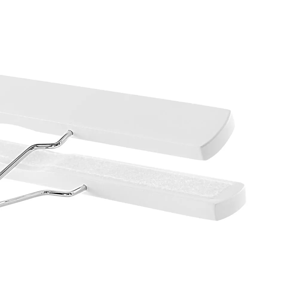 12 Broekhangers met Klemmen - Clip hangers - Wit