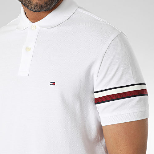 Polo Manches Courtes Global STP Placement Reg 0767 Blanc