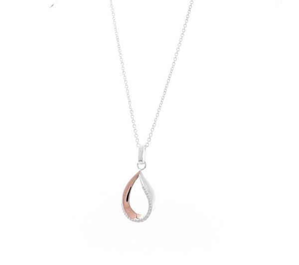 Unique And Co Ladies Unique And Co 925 Sterling Silver CZ Necklace