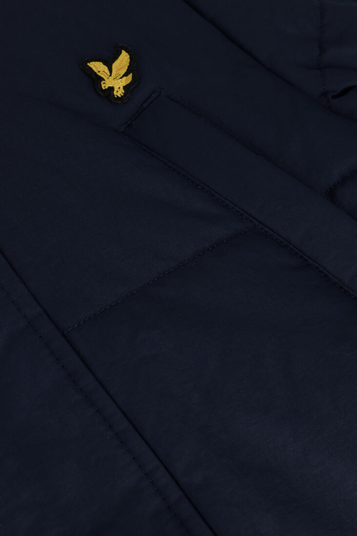 LYLE & SCOTT blauwe lyle & scott  fur trim classic parka coat