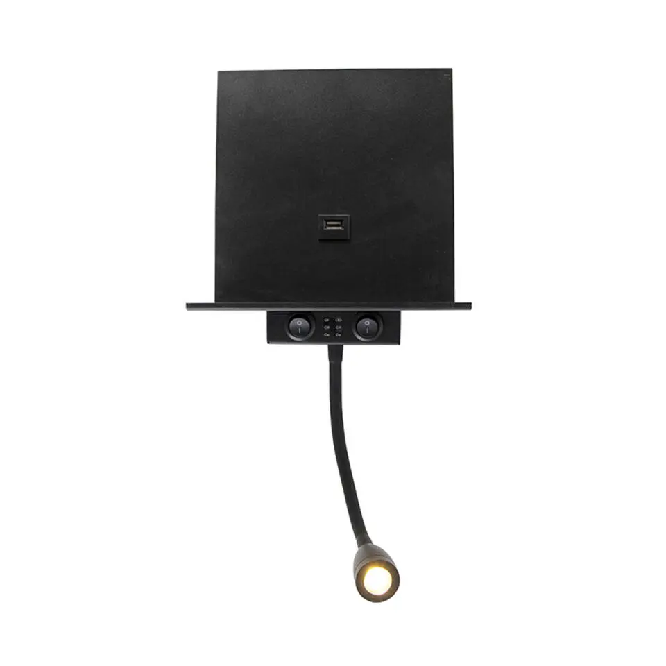 Qazqa wandlampen flero zwart g9