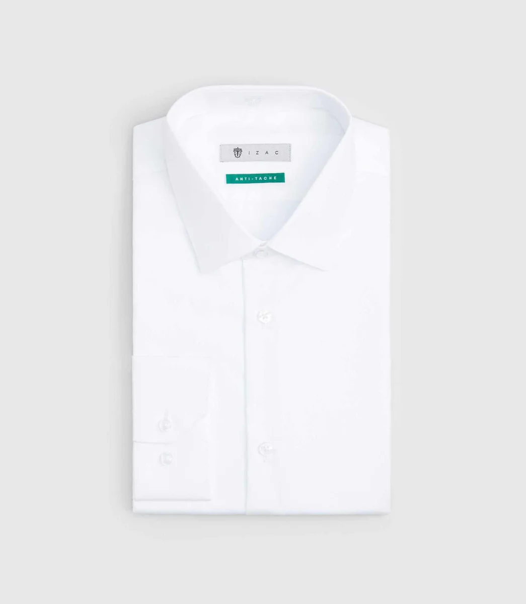 Chemise blanche anti-tâche blanche 