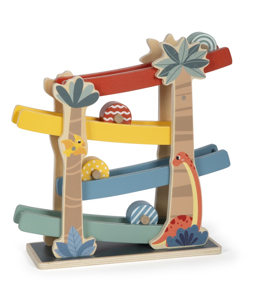 Small Foot - Kuglebane Dino med 4 spinnere - (I-SF12614)