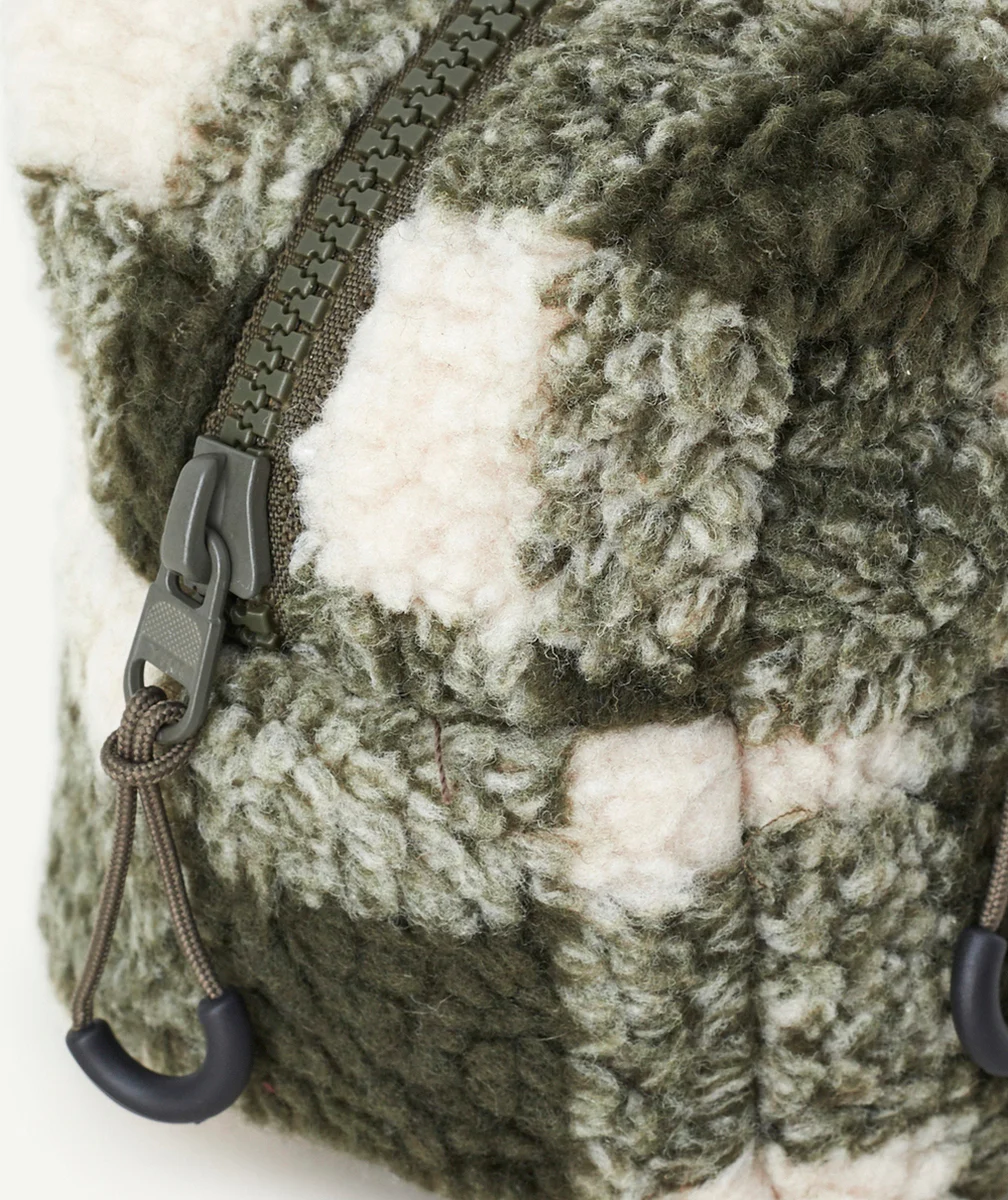 LIEWOODTROUSSE EN SHERPA IMPRIMÉ À CARREAUX EN FIBRES RECYCLÉES