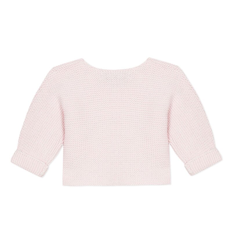 Cardigan rose pâle coton point mousse naissance Absorba Aucune nuance