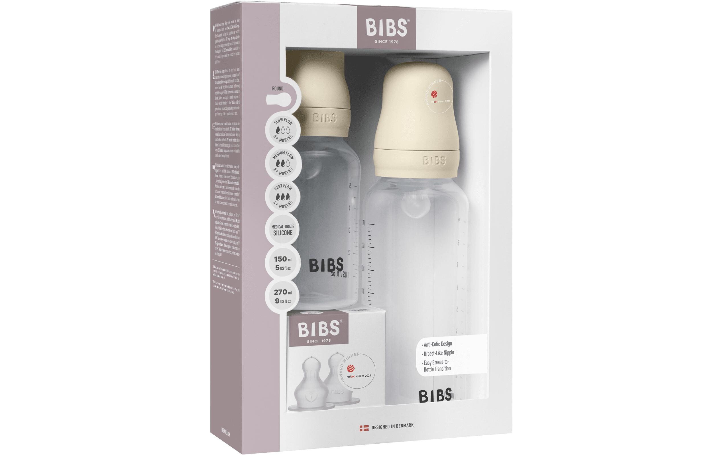 Baby Bottle Grow & Flow Set Silicone 150 ml / 270 ml, IvoryVielseitige Babyflasche für Komfort und Sicherheit