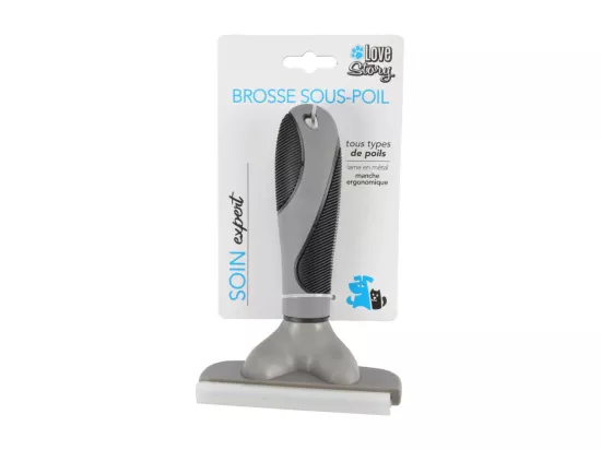 Brosse de toilettage spéciale sous poils pour animaux 