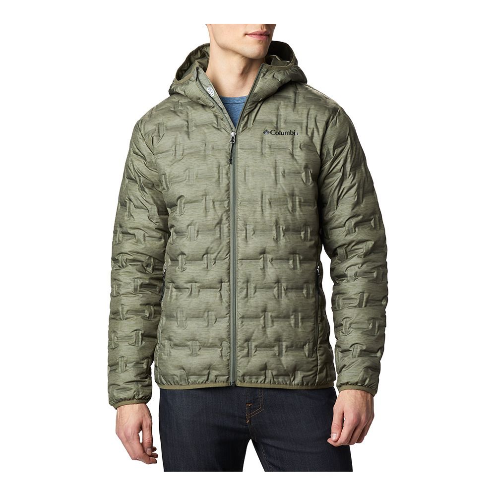 Columbia DELTA RIDGE - Doudoune Homme stone green heather print
