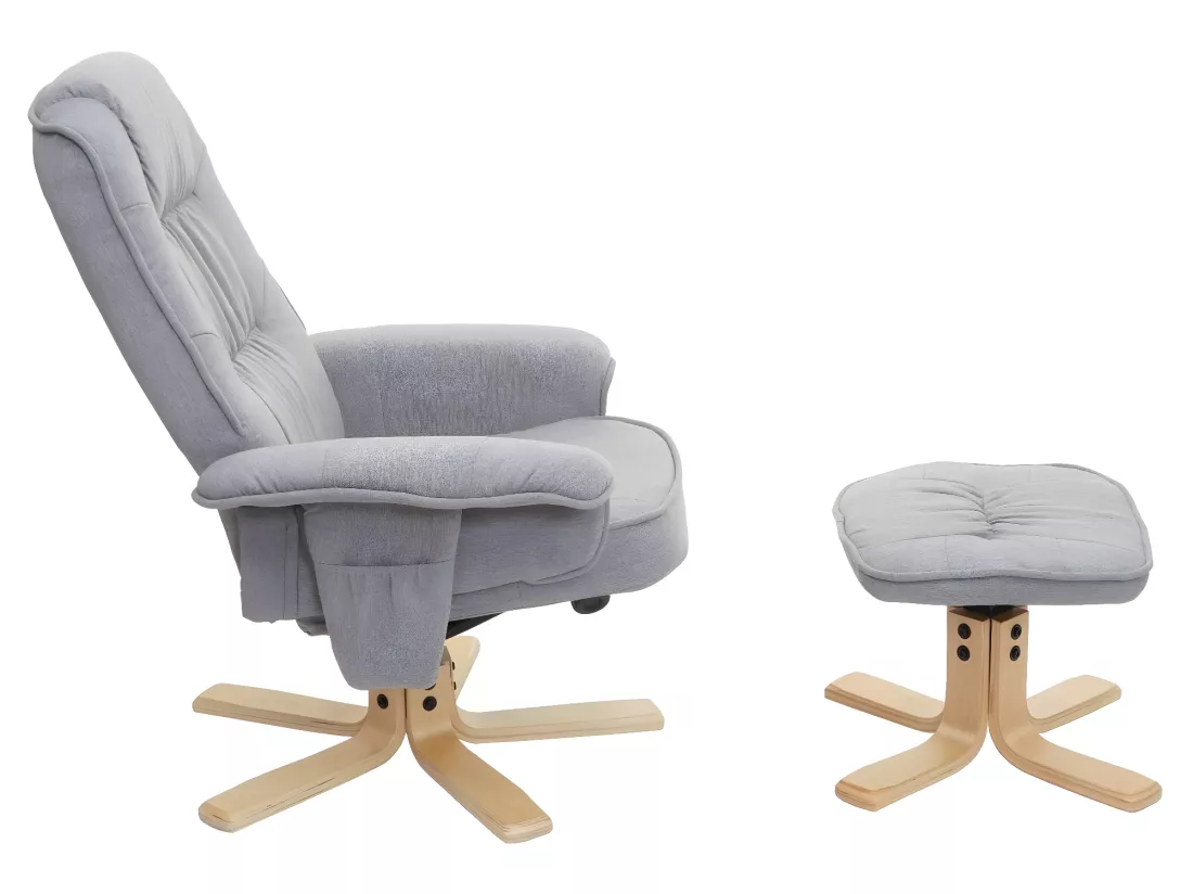Fauteuil relax TV fauteuil tissu grise 80 x 70 x 100 cm 04_0002927