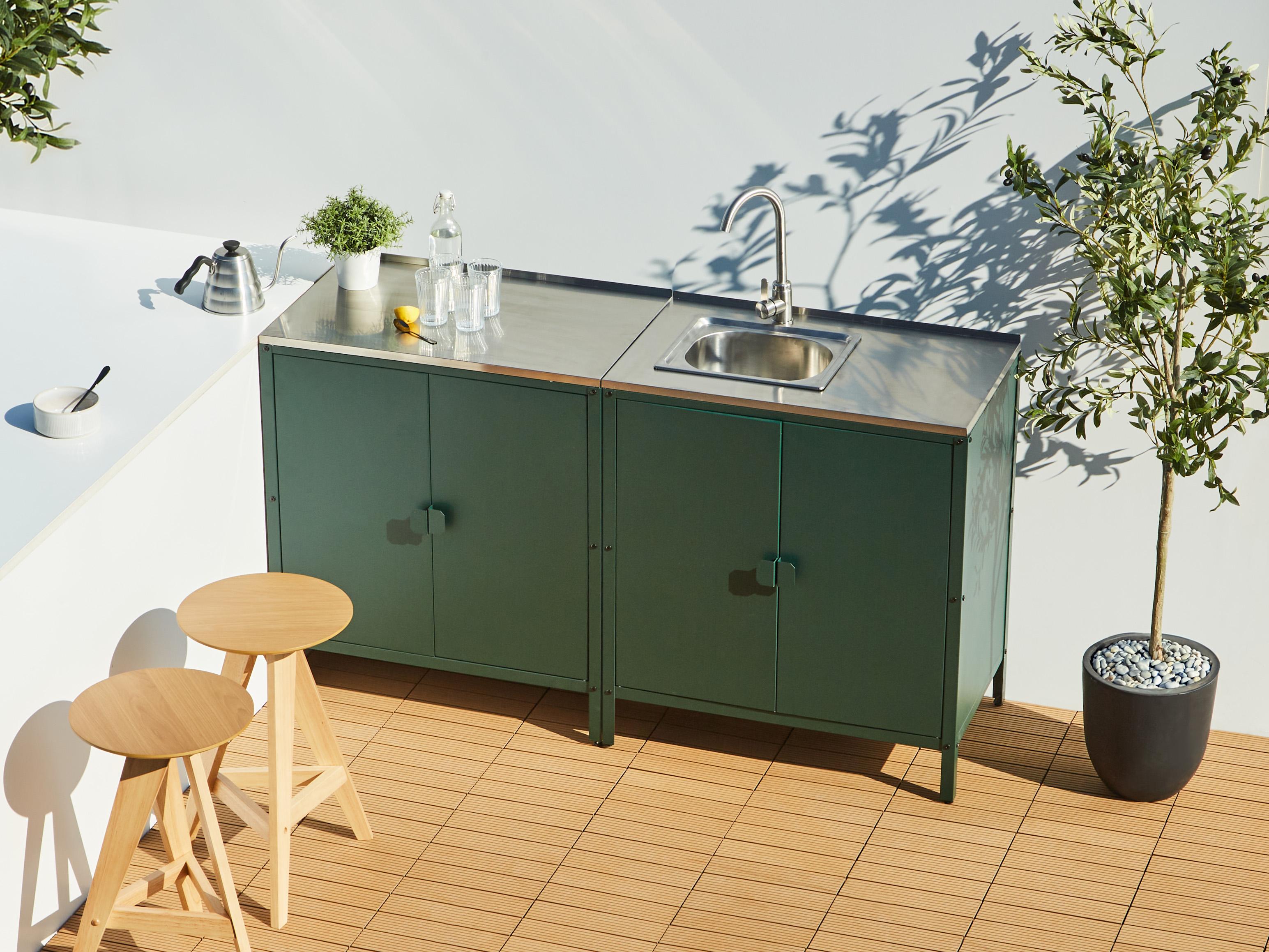 Tuin keukenkast met spoelbak VILAMA Groen