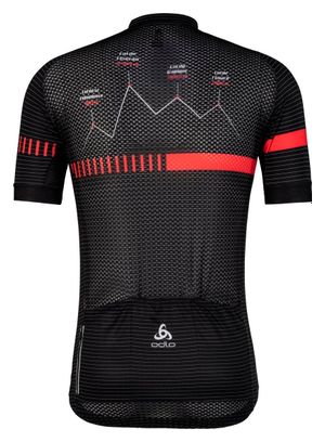 Maillot Manches Courtes Odlo Performance Alpes Noir/Rouge