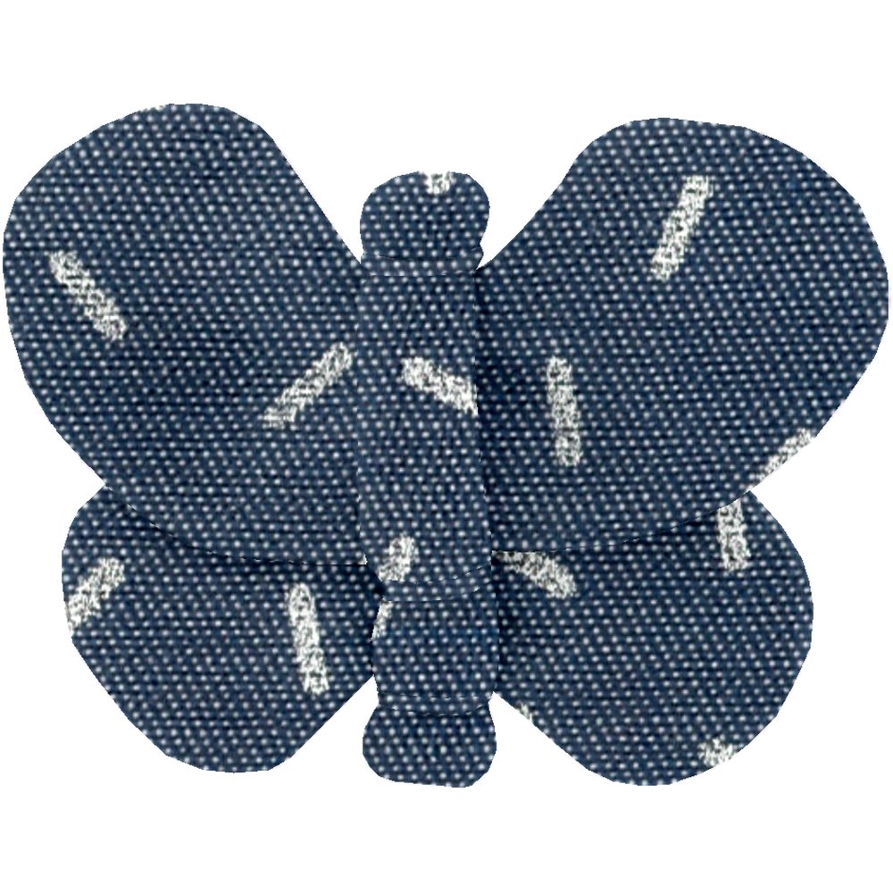 Barrette Petit Papillon Paille Argent Jean