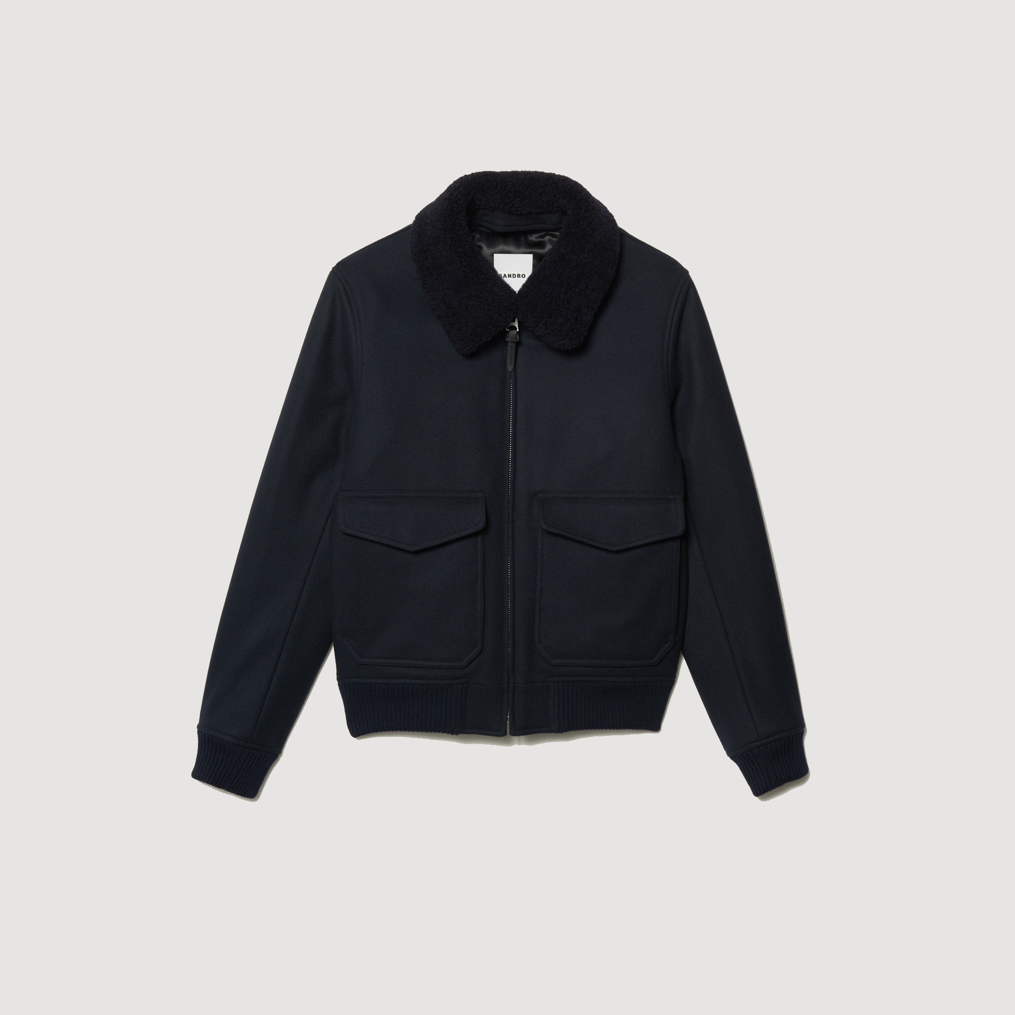 Blouson aviateur col mouton