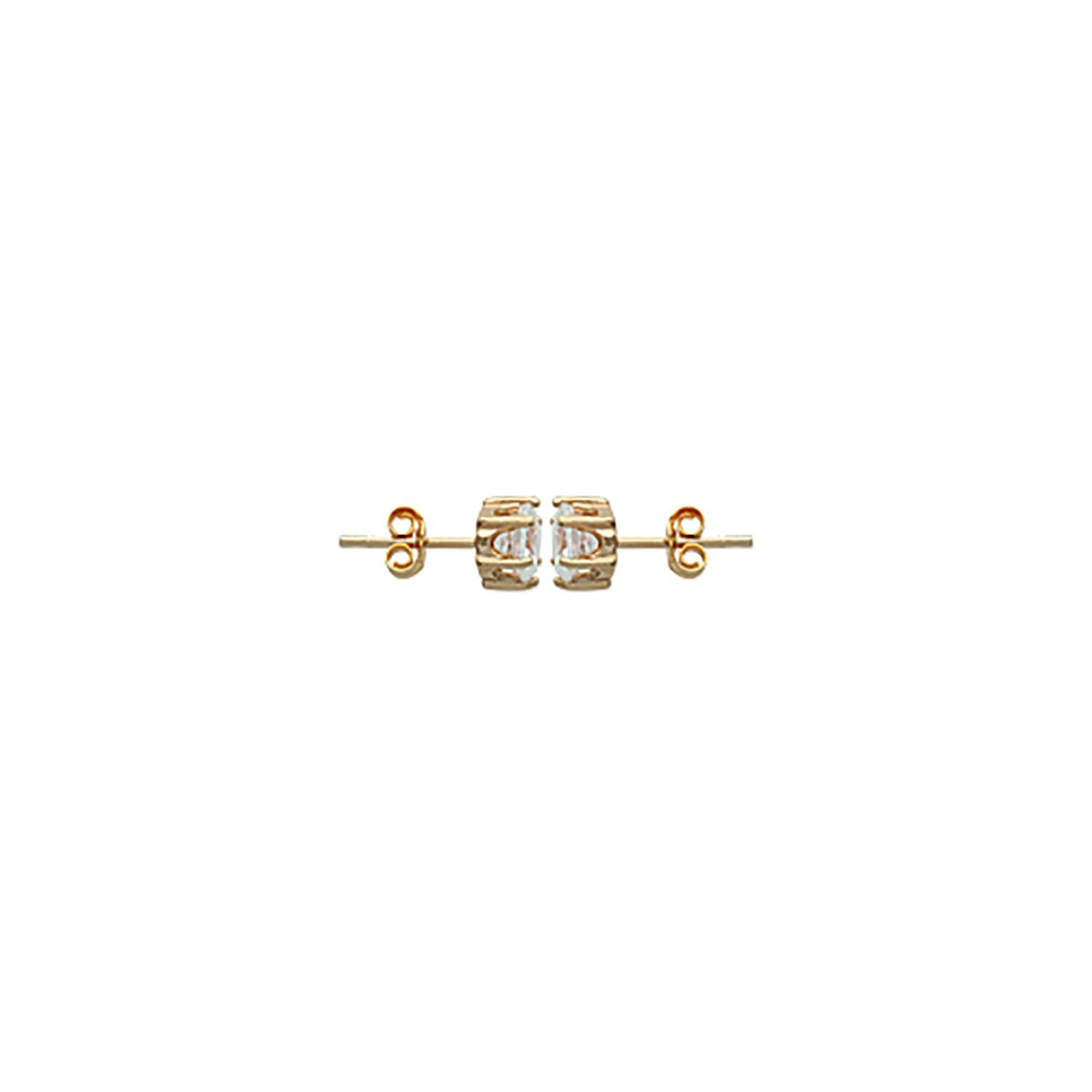 Puces d'oreilles Brillaxis plaqué or oxyde 6mm