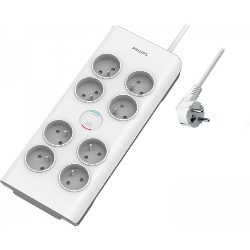 MCL SPN7080WA/19 multiprise 2 m 8 sortie(s) CA Intérieure Blanc