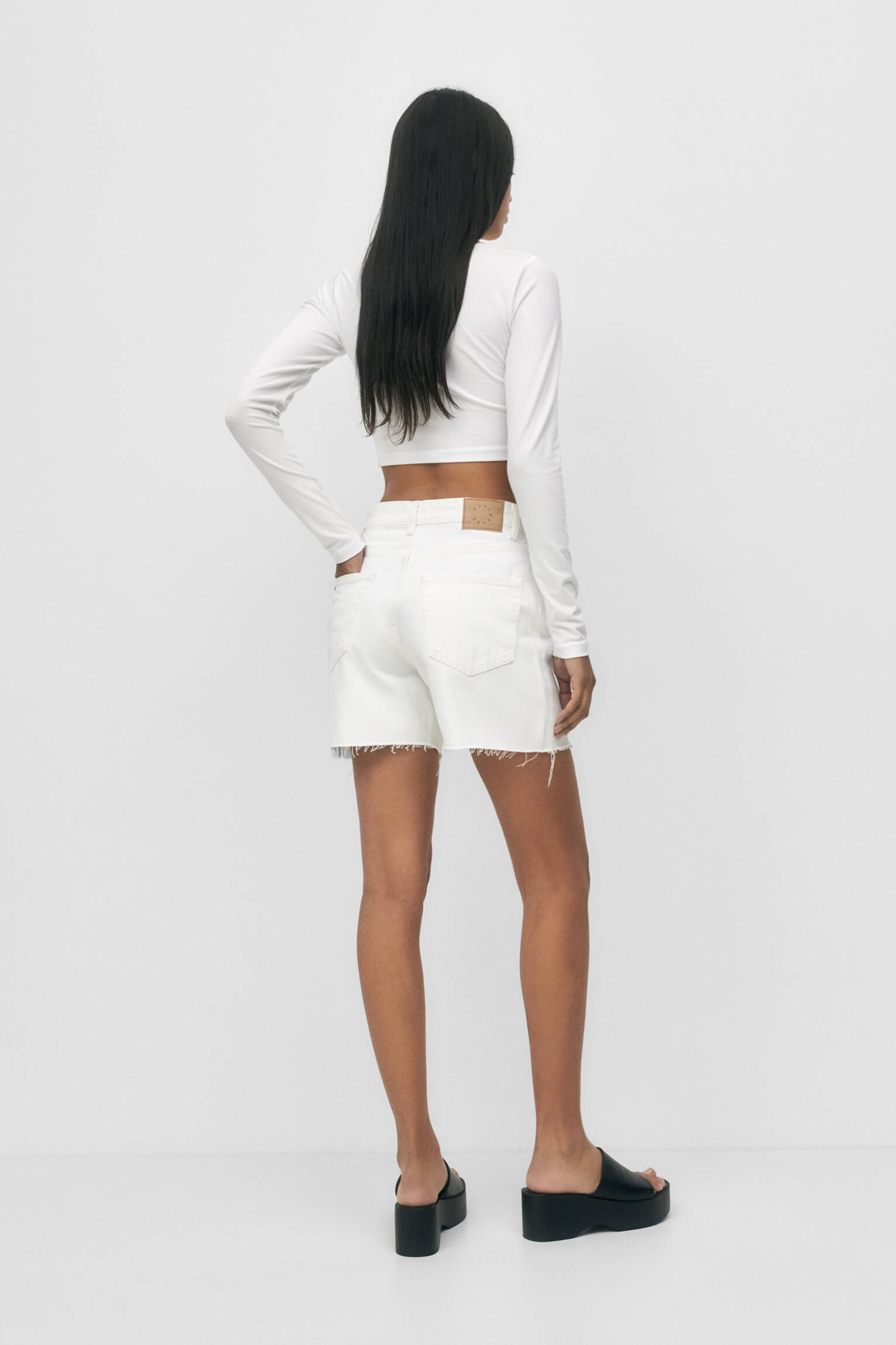Bermuda jeans branca