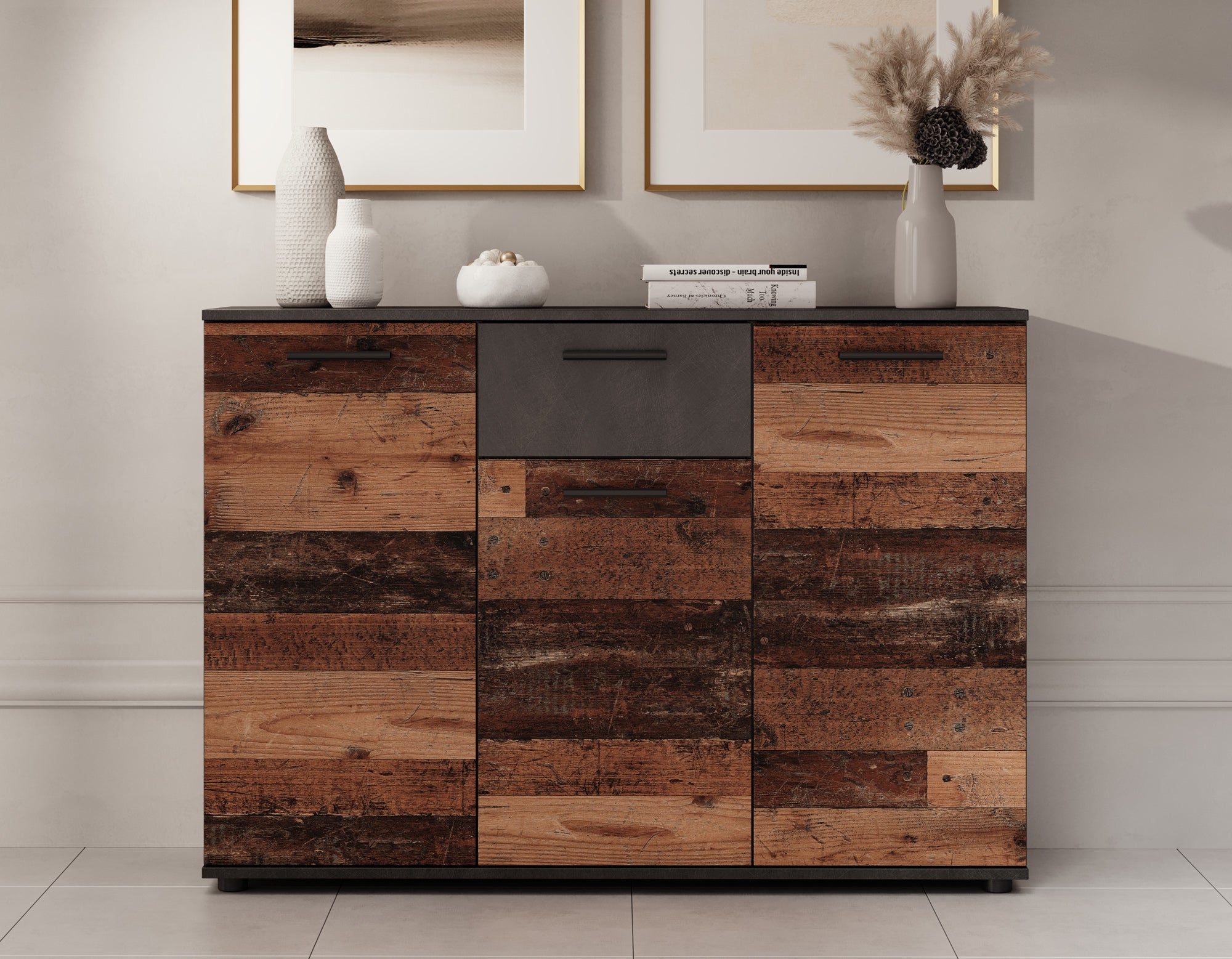 Bellini 2 - Dressoir - Donker/old wood - 120x33x85 cm