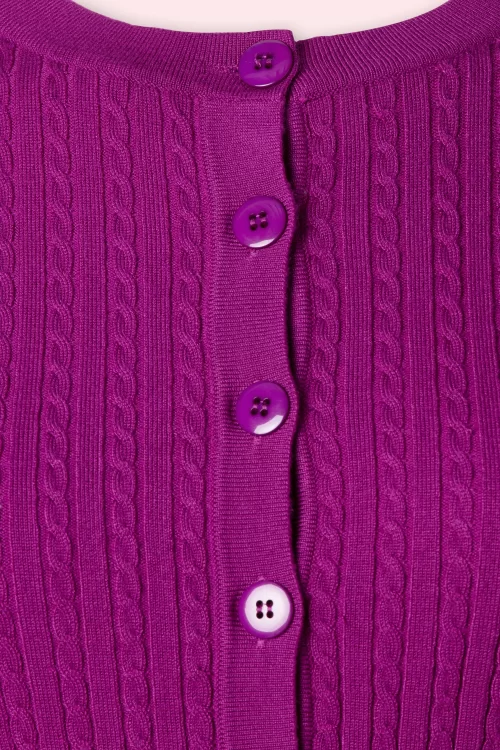 Banned Retro Sylvia cardigan in magenta