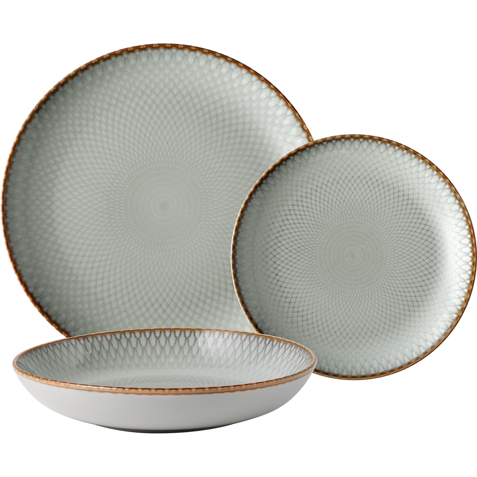 Lunasol Tellerset Elements Mandala 12-teilig