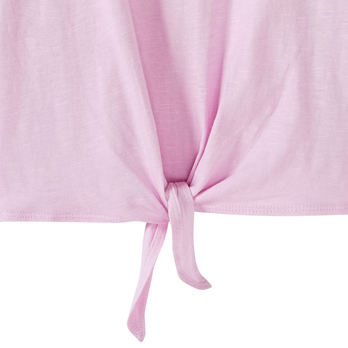 Yigga Mädchen Langarmshirt mit Knoten-Detail rosa