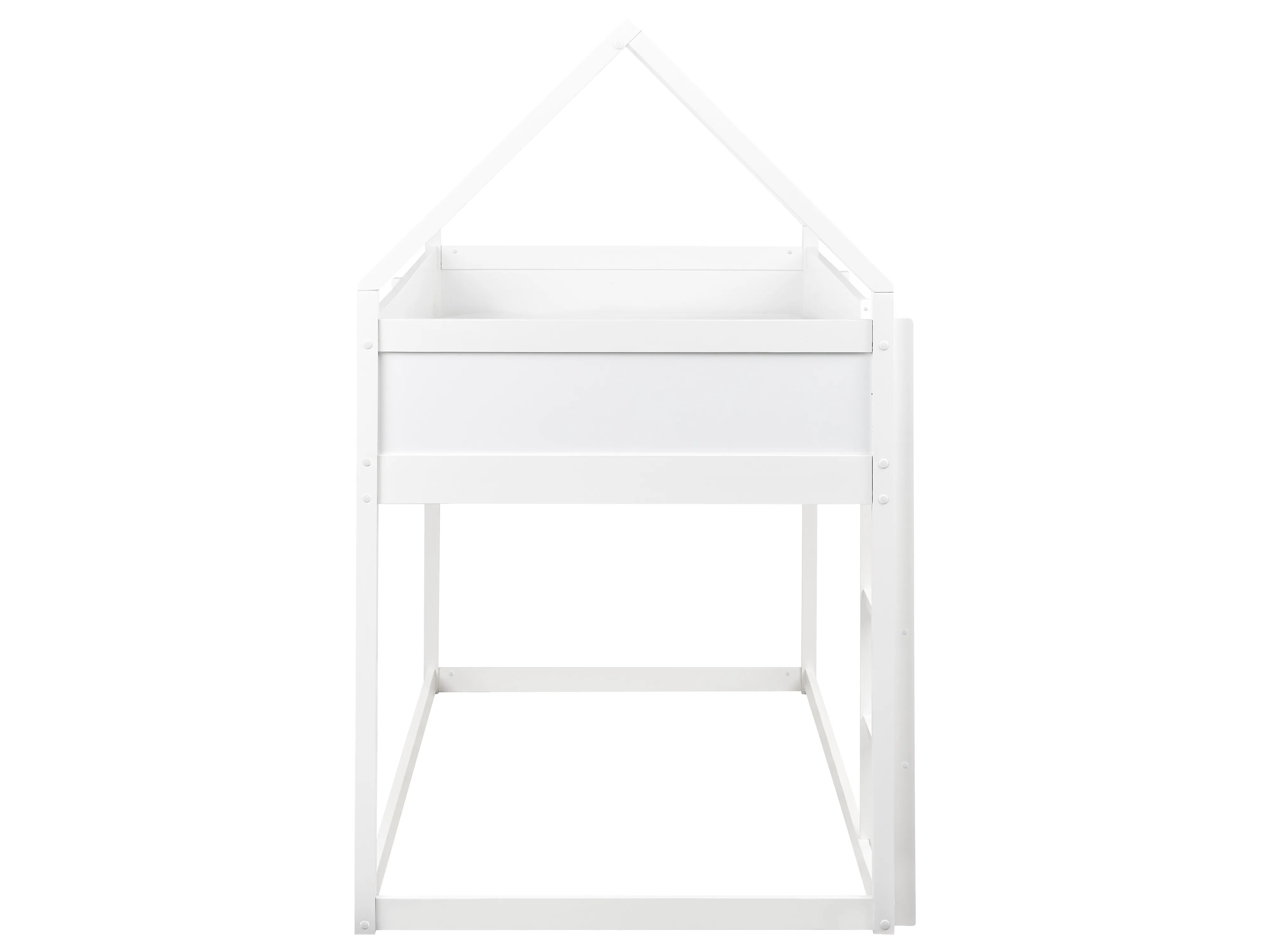Verhoogd bed Huis Dennenhout DIENNE 90 x 200 cm Wit
