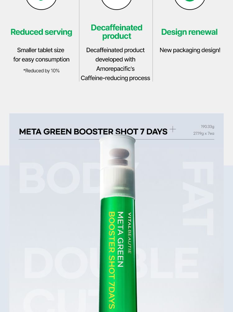 VITALBEAUTIE - Meta Green Booster Shot 7 dagen
