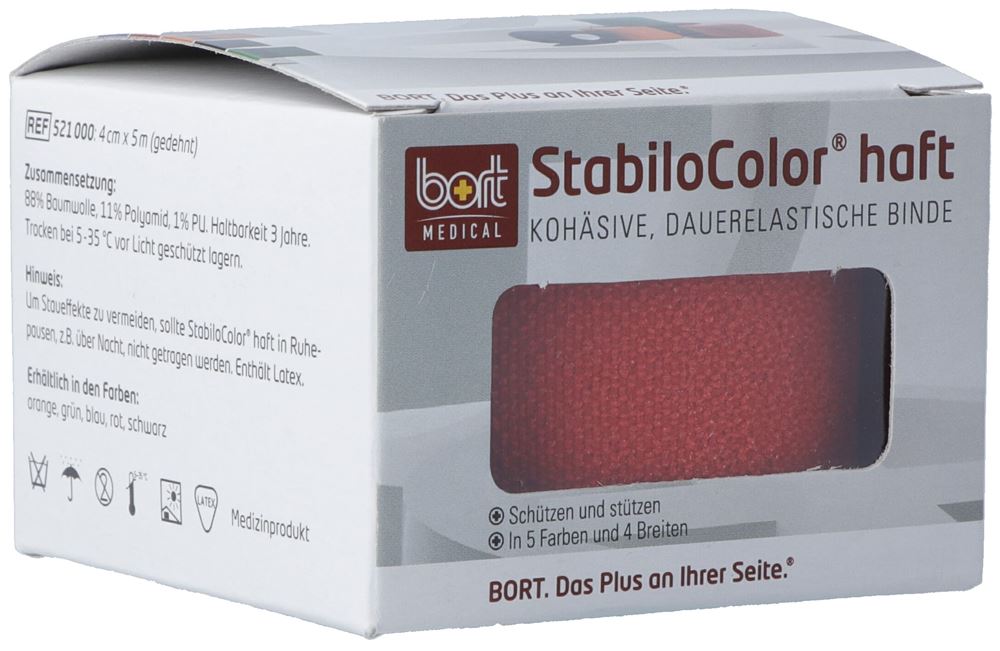 BORT Binde<br>1 Stück, 4cmx5m, kohesiv rot
