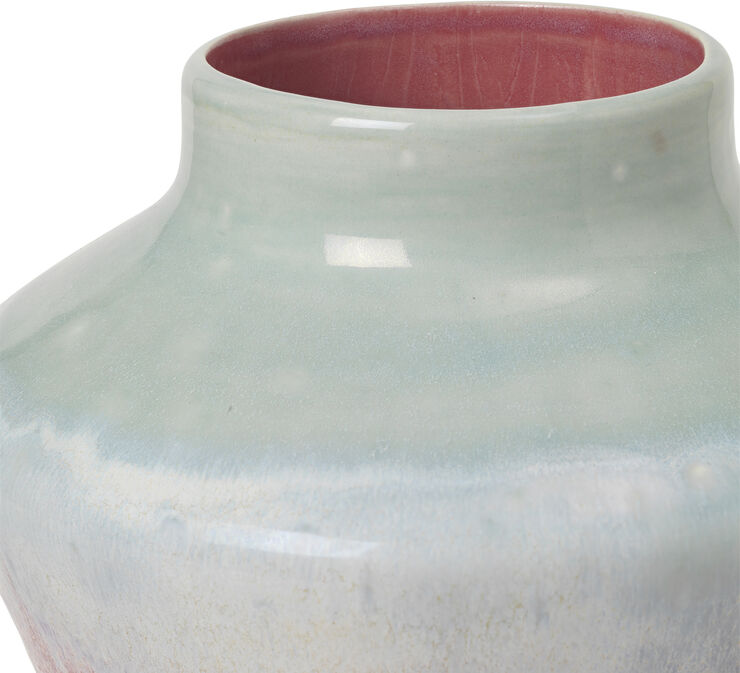 Kähler Poppery Vase H20. 5 cm mint/pink Grøn