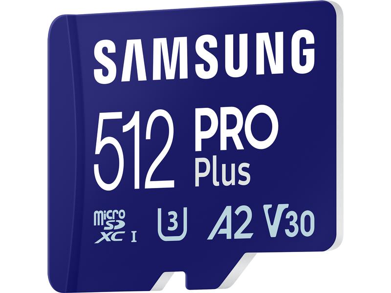Samsung microSDXC-Karte Pro Plus 512 GB Speicherkarte mit 512 GB Speicherkapazität