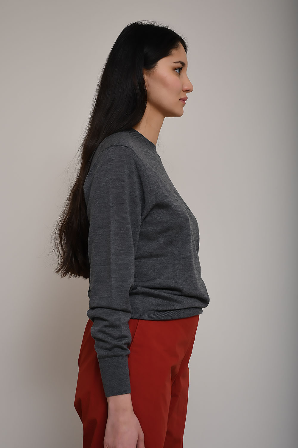 Wool knitted crew