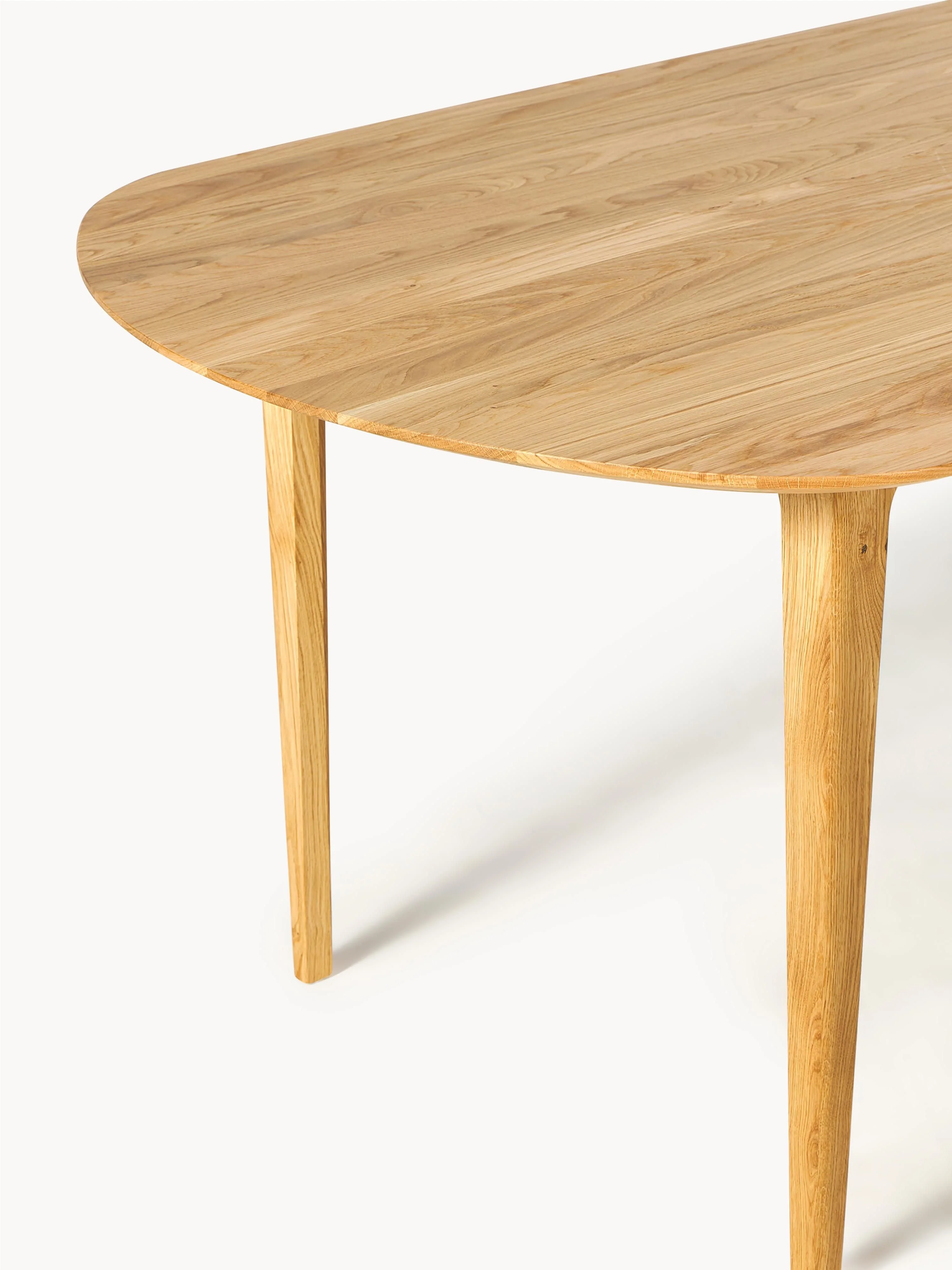 Ovale eettafel Archie van eikenhout, 200 x 100 cm