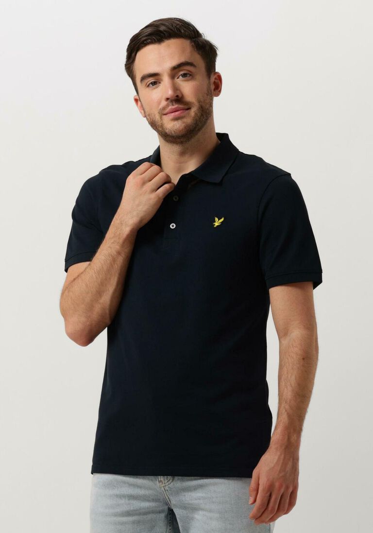 LYLE & SCOTT donkerblauwe lyle & scott polo plain polo
