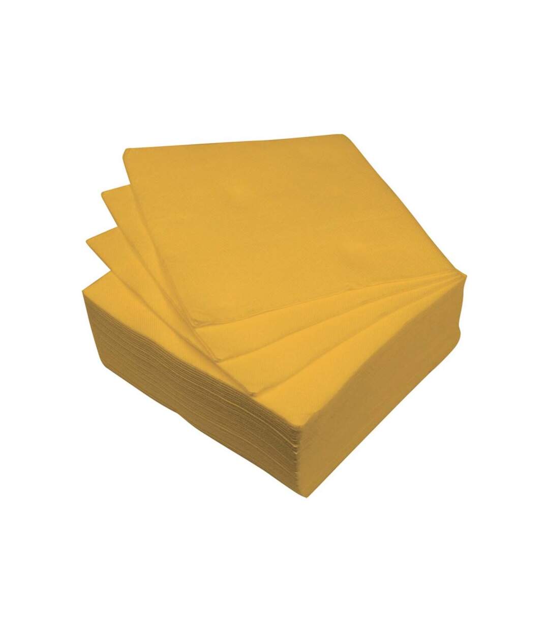 Paris Prix - Lot De 40 Serviettes En Papier cocktail 25x25cm Moutarde
