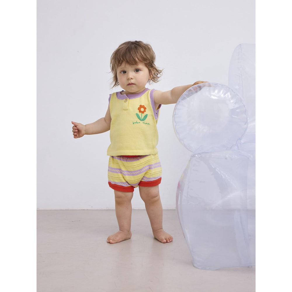 Køb Bobo Choses Beige Flower Strikket Sæt