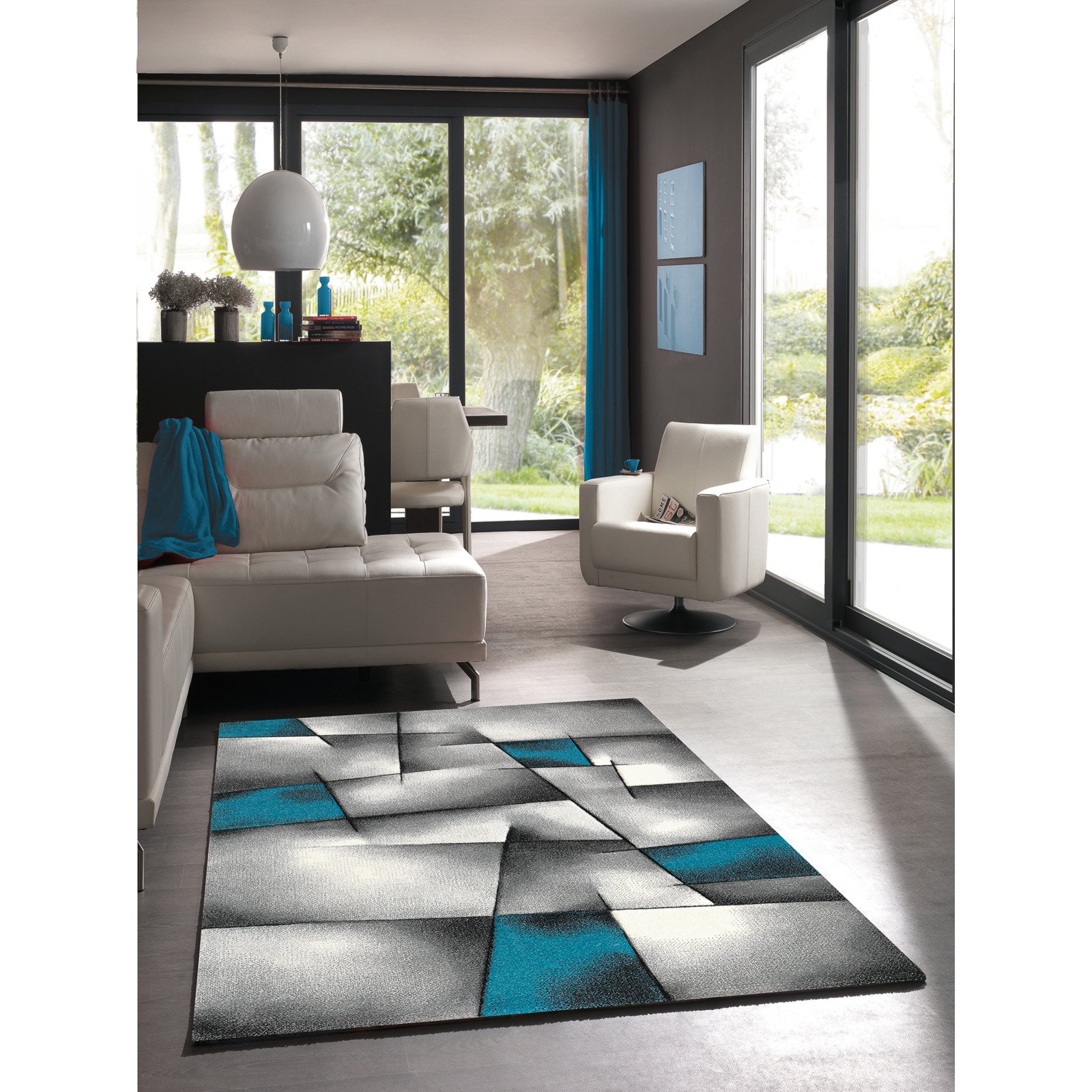 Teppich Floor 034 Brillance türkis, 120 x 170 cm