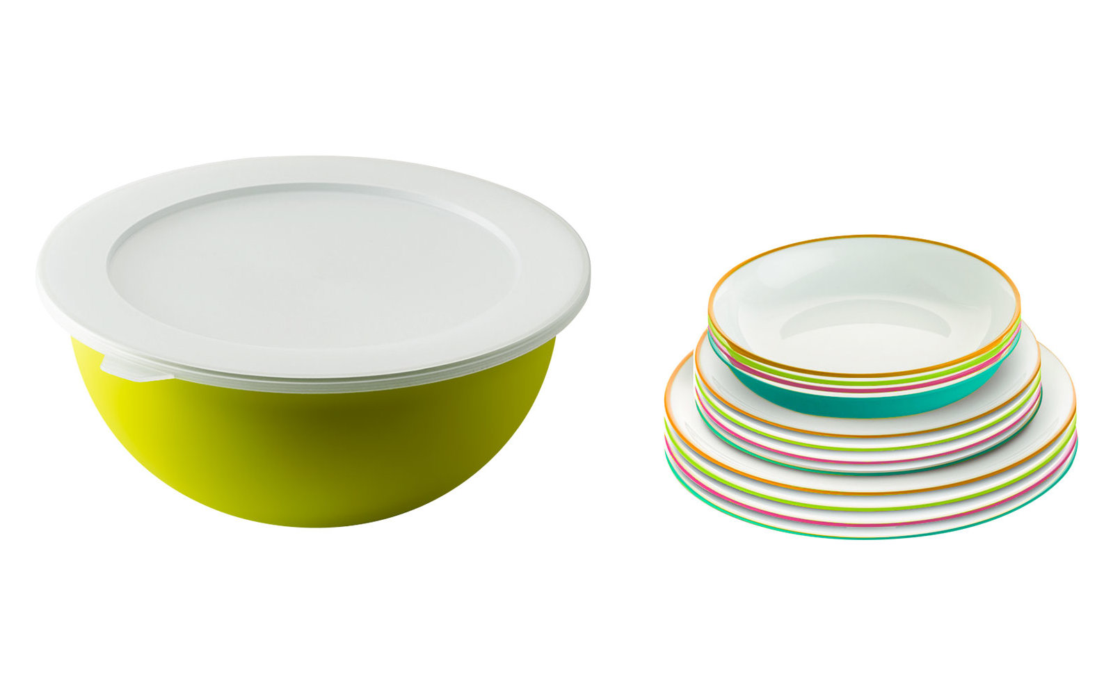 Omada Kunststoff Teller-Set 14 teilig