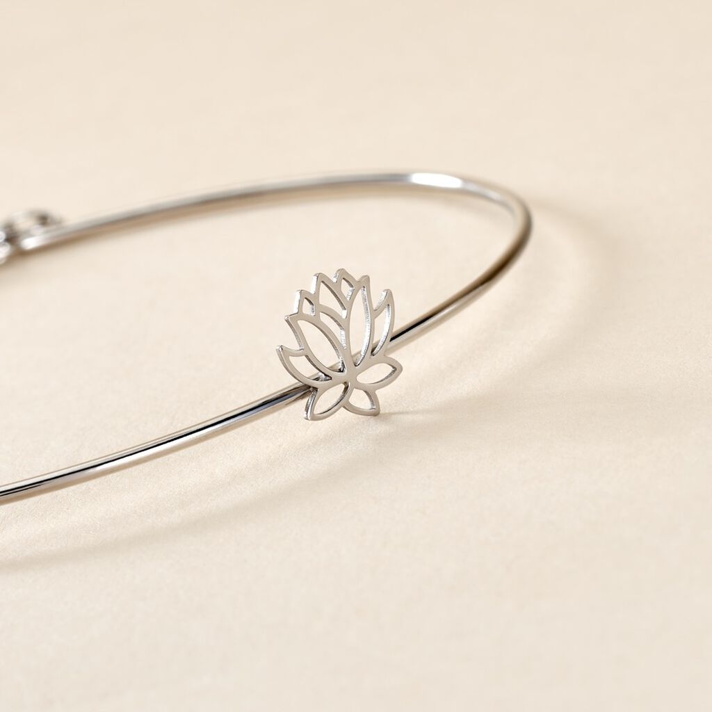 Bracelet Jonc Rosita Argent Blanc
