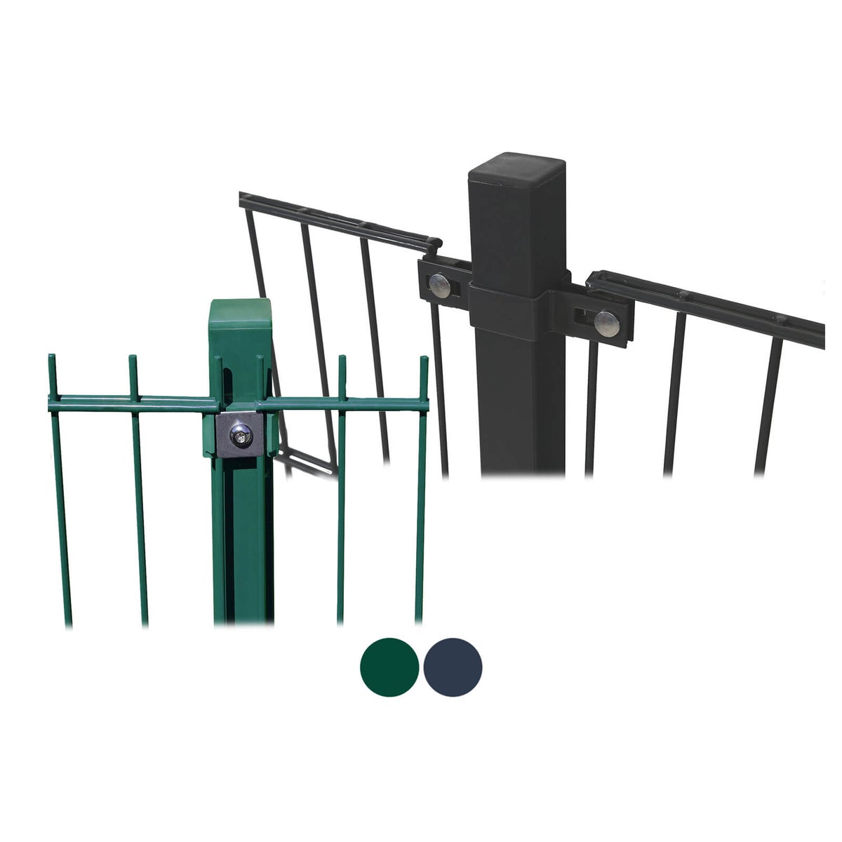 Home Deluxe Dubbele Draadomheiningspalen MORATA 2x H: 250 cm Antraciet