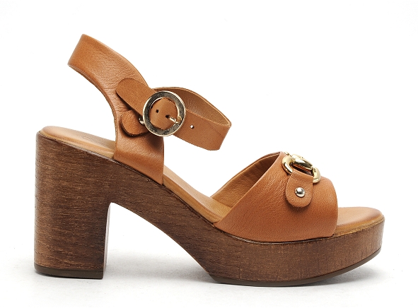 Coco abricot nu pieds talons femme minzac marron