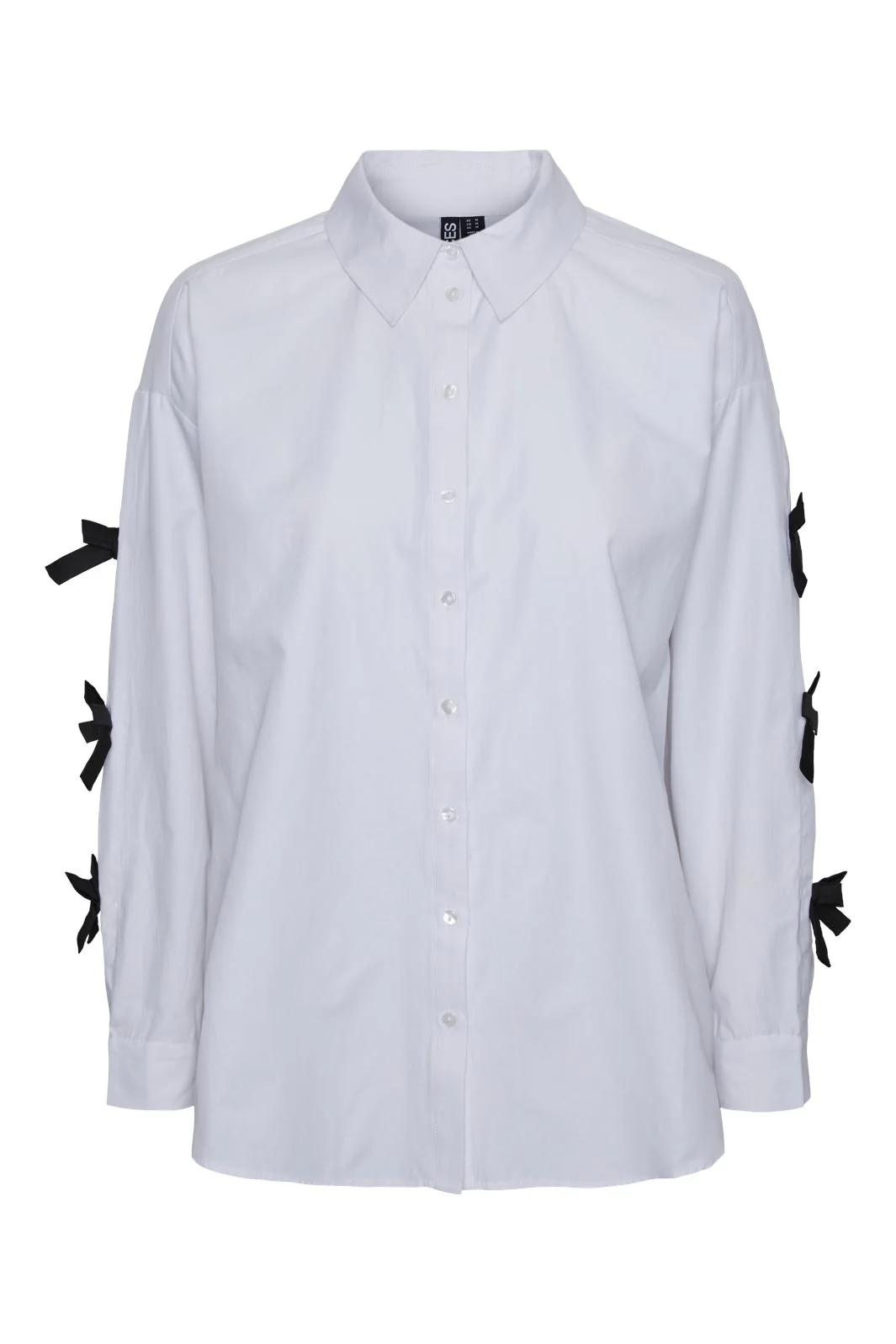 Pieces Pcbell Ls Shirt Jit 4661230 bright white black bows