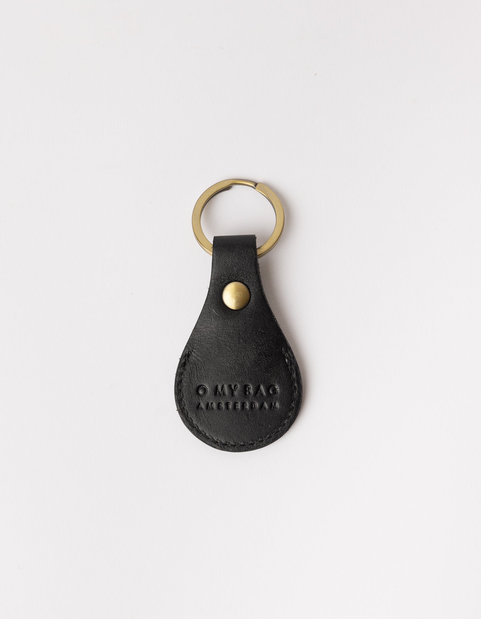 Airtag Holder - Black Classic Leather