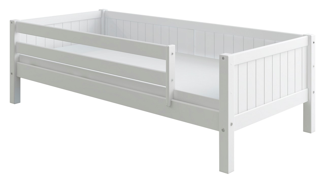 Bedbank Puck met paneel en uitvalbeveiliging wit