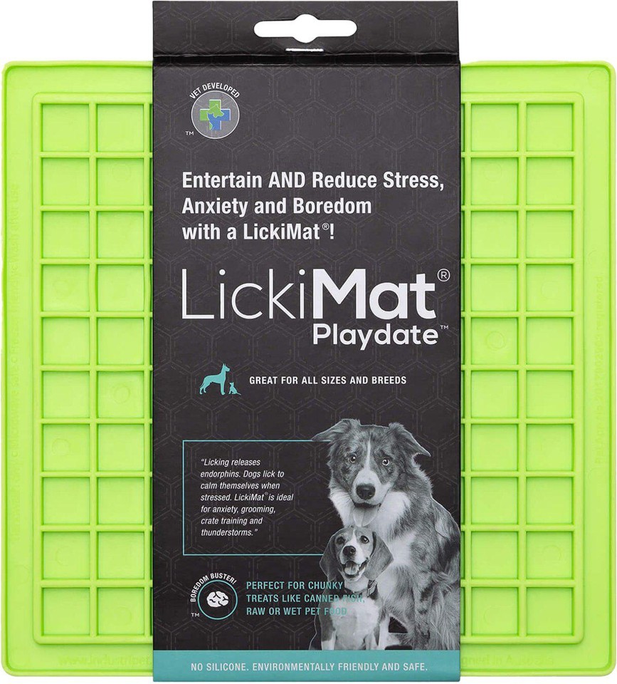 LICKI MAT - Slikkemåtte Playdate Green 20X20Cm