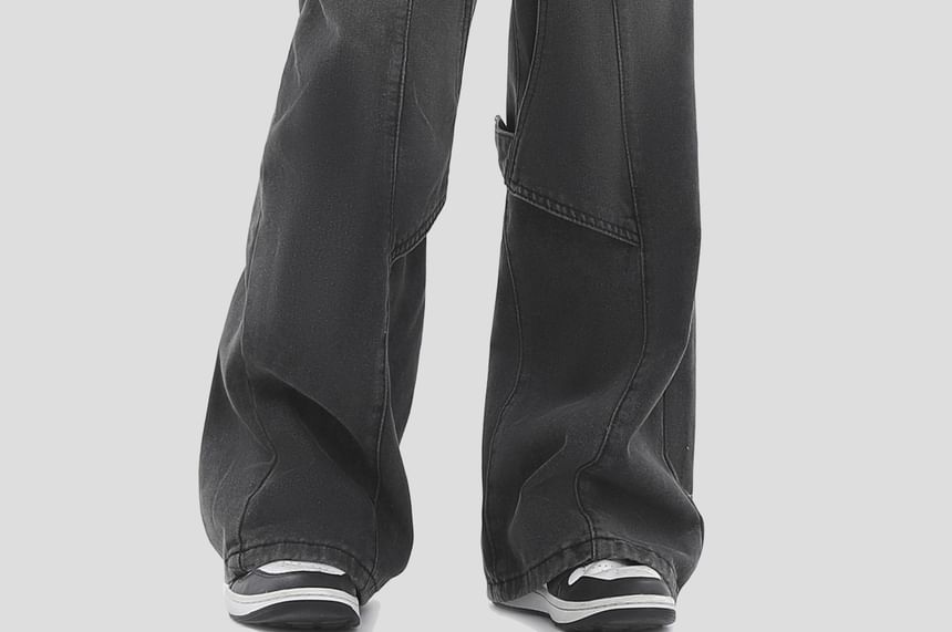 INStudio - Matching Mid Rise Washed Wide Leg Jeans voor koppels